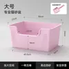 Caixa de areia para gatos extra grande, vaso sanitário para gatos anti-respingo, à prova de odores, bandeja de areia para gatos aberta enorme, companheiro de areia para gatos