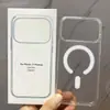 Funda magnética transparente de caja blanca, compatible con las series 13-17 de Apple para fundas de teléfono magnéticas