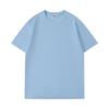 Camiseta de Manga Corta con Cuello Redondo de Hilo Doble Pesado 280g Algodón Puro para Hombre y Mujer con Hombro Caído Color Sólido Deportiva Holgada Media Manga Juvenil