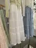 Saia Bolo Omalai com Tule Fluido, Saia Midi de Linha A Franzesa com Babados para Mulheres Primavera/Verão 2026 6776