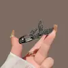 Pasador de Cola de Pescado con Diamantes Completos para Mujer, Elegante Pinza para Flequillo, Pinza Lateral de Alto Nivel, Pasador Versátil, Pinza de Pico de Pato de Nicho