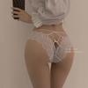 Bragas de Encaje Sexy Cross-Over Ilimitadas*, Tentador Diseño Hueco con Lazo, Cómodas Braguitas Sin Costuras para Mujer, Levanta Glúteos