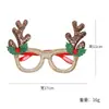 Adornos navideños Vasos navideños Decoración para fiestas infantiles Productos navideños Montura de gafas con astas de muñeco de nieve