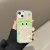 Funda de Teléfono Monstruo Boca Grande Color Verde Espejo Adecuada para iPhone 17 Pro Max, 16/15, Apple 13, Cobertura Total, Modelo Popular 14