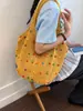 Bolsa de Ombro Estilo Preguiçoso para Ir ao Trabalho na Beira-Mar para Mulheres, Bolsa de Palha para Férias para Mulheres, Bolsa Tote Casual Grande Capacidade de Verão, Bolsa de Ombro