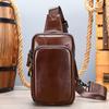 Bolso de pecho de piel de vacuno de primera capa para hombre de Marent, moderno bolso de hombre combinable, bandolera pequeña de piel de vacuno, bolso de pecho de piel auténtica.