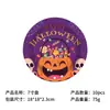 Doces de Halloween Abóbora Pratos de Papel Descartáveis Copos de Papel Guardanapos de Papel Talheres Conjunto para Festa de Aniversário Adereços de Decoração para Local