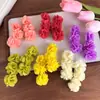 Pendientes Boho de Gasa Multicolor con Borlas de Flor, Estilo Súper Hada y Suave, Pendientes de Estilo Festivo con Diseño Exagerado
