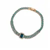 Mar Azul Trama Sonhos! Pulseira Flor Banhada a Ouro Real 18k com Zircônia Azul, Pulseira de Luxo Leve de Nicho, Joias de Alta Qualidade