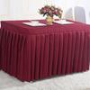 Juego de Falda de Mesa como Mantel para Reuniones Mesa Fría de Catering Escritorio de Registro Cubierta de Mesa para Actividad de Exposición Cubierta de Mesa Rectangular Roja