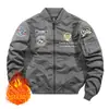 Outono e inverno terno de voo uniforme de beisebol da força aérea jaqueta de piloto algodão e espessamento casaco masculino ins moda marca algodão-acolchoado casaco masculino