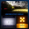 DXZ [Precio Sin Impuestos] Luz de Trabajo LED Cuadrada Guerrero Negro de 3 pulgadas Luz Auxiliar de Modificación Off-Road Doble Color Blanco/Amarillo