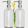 Comercio exterior botella de gel antibacterial botella de gel antibacterial de sentido avanzado vidrio 500ml botella vacía champú gel de ducha embotellado