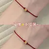 "Llega la Buena Suerte" Pulsera de la Fortuna Color Dorado Nuevo Estilo Chino Pulsera Tejida a Mano Pulsera Blanqueadora Regalo para Mejor Amigo