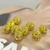 Xizang Plata Tres Vías Cuentas Sólidas Esfera Ovalada Accesorios para Ropa Estilo Étnico Chino Botones Estilo Chino Botones DIY
