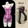 Sexy Renda Transparente Decote em V Profundo Revelando o Peito, Apaixonante Camisola Erótica Sem Tirar, Sedutor Body de Renda com Alças Camisola