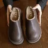Sapatos Birkenstock de sola grossa pantufas peludas para mulheres uso externo 2026 novo modelo meias-pantufas de bico fechado para pessoas baixas aumento de altura pantufas de algodão peludo