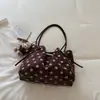 Bolsa Tote Grande Capacidade Estilo Coreano para o Dia a Dia 2026 Nova Bolinhas Alta Aparência Grande Capacidade Feminina Ombro Único Sob o Braço Bolsa Tendência