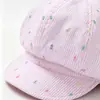 Gorra octogonal de estilo coreano 2026, nueva, floral, colorida, moteada, para primavera y otoño, boina de mujer, gorra de visera fresca y versátil.