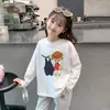 Ropa para Niñas 100% Algodón Camiseta de Manga Larga 2026 Niña de Dibujos Animados Primavera y Otoño Cuello Redondo Niños Medianos y Grandes Ropa Interior Camiseta de Moda