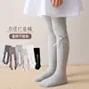 Medias Infantiles Estilo Primavera y Otoño Calcetines de Princesa Ropa Exterior Versátil Algodón Raya Vertical Lazo para Niñas Pantalones Base al por Mayor