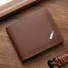 Nueva cartera corta para hombre, estilo juvenil, fina, multitarjeta, de gran capacidad, horizontal, para negocios, suave.