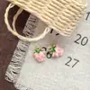 Colgante de Pato de Dibujos Animados Esmaltado en Aleación Pintado a Mano Mini Fruta Cadena para Teléfono Pulsera Pendientes Collar DIY