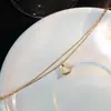 Seiko Versión V Chapado en Oro Oro Rosa de 18 Quilates Madre Perla Roja y Blanca Cadena Completa de Diamantes Pulsera de Abanico Pequeño de Doble Capa para Mujer