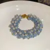 Accesorio de Vacaciones: Pulsera Multicolor de Cuentas de Cristal y Perlas de Arroz de Múltiples Capas, Joyería de Mano Bohemia Lujosa y de Alta Gama