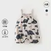 Enterizo Delgado de Verano con Tirantes Hecho de Algodón de Bambú Grado A para Niños y Niñas, Mono para Bebé, Enterizo Exterior de Estilo Japonés para Niños