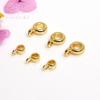 Anel de link pingente redondo de retenção de cor de ouro 18K diy acessórios de jóias círculo gancho pulseira colar pingente fivela