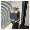 Cordón Casual Moda Simple 2025 Elegante Nueva Personalidad Moderna Cadena de Perlas Bolso Pequeño Cuadrado Cruzado al Hombro