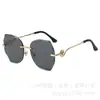 Gafas de Sol Poligonales Sin Marco Cortadas en el Borde Transfronterizas Europeas y Americanas Moda Femenina Gafas de Sol Tendencia 2025 Gafas de Sol Nuevas