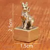 Artesanías de Latón Sello del Zodiaco Pequeños Adornos Estudio Oficina Souvenirs de Negocios Animales Metálicos Tridimensionales