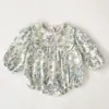 Vestidos para Niñas Estilo Primavera y Otoño Bodys para Recién Nacidos Monos para Bebés Vestidos Florales Estilo Coreano Vestidos de Algodón para Niños