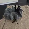 Clip de Banana de Lana Plegado con Lazo Otoño e Invierno Moda Retro Pinza para Cola de Caballo Alta Pinza para el Cabello en la Parte Posterior de la Cabeza Clip Vertical para el Cabello de Mujer