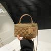 Bolso Nuevo Transfronterizo para Mujer Primavera 2025 Rombo de Moda Bolso Cubo con Cadena Bolso Cruzado Mini para Padres e Hijos Bolso de Cosméticos