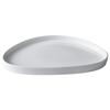 Plato Triangular de Cerámica Creativo con Borde Recto, Plato para Bistec Estilo Occidental, Plato para Pasta, Bandeja Irregular de Fondo Plano, Vajilla de Alta Gama