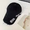 Gorra de Béisbol Vintage Lavada Retro Americana Desgastada para Mujer, Visera Solar de Verano Bordado de Letras Versátil Gorra de Pico Adelgazante