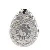 Colar com Pingente Colorido Taiji Bagua Sólido Estilo Étnico Retro para Homens e Mulheres Pingente Taiji de Gotas d'Água