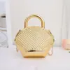 Bolso de Mano Forma de Candado con Pedrería de Alta Resistencia de Celebridad de Internet, Bolso de Hombro con Cadena de Cuero Brillante Multicolor, Bolso Cruzado Mini para Vestido de Noche