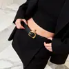 2026 Nuevo Modelo Cinturón Delgado para Mujer con Hebilla de Pin, Cinturón de Cuero de Gama Alta, Diseño de Nicho Versátil, Adecuado para Jeans y Trajes