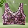 Hebilla Media Edad Antigua Abertura Talla Grande Ropa Interior de Mujer Estampada Push-up Sin Marcas Copa Fija Cómodo Sujetador Chaleco