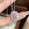 Popular en Xiaohongshu: Pulsera de Muñeca con Diamante Azul Marino Corte Flor de Hielo para Mujer, Pulsera Ajustable de Piedras Preciosas, Estilo de Doble Uso