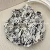 Scrunchie de Tecido com Tinta Lavada Vintage Simples de Alta Qualidade Elástico de Cabelo Versátil Corda de Cabelo Acessório para Rabo de Cavalo