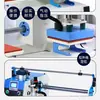 Máquina neumática automática de estampado en caliente de doble estación con deslizamiento hacia arriba, máquina de transferencia de calor, máquina de prensado de camisetas, máquina de estampado en caliente