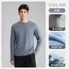 Camiseta atlética de manga larga para hombre para otoño e invierno, diseñada para actividades al aire libre, con propiedades de absorción de humedad, transpirable y de secado rápido, con un ajuste simple, cómodo y elástico, ideal para deportes y fitness
