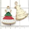 Mezcla 30 Aleaciones de Metal para Goteo de Aceite Navideño para Pulseras y Collares DIY, Accesorios de Joyería de Papá Noel, Muñeco de Nieve, Cascabeles, Alce