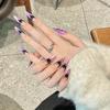 Rickman Nueva Manicura de Halloween Uñas Postizas Europeas y Americanas Pieza de Uña de Araña Murciélago Manicura Hecha a Mano Lote