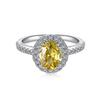 Anillo femenino de plata de ley S925 de estilo europeo y americano con corona geométrica, circonita amarilla 5A8A, serie de banquetes de boda, accesorios para mujer